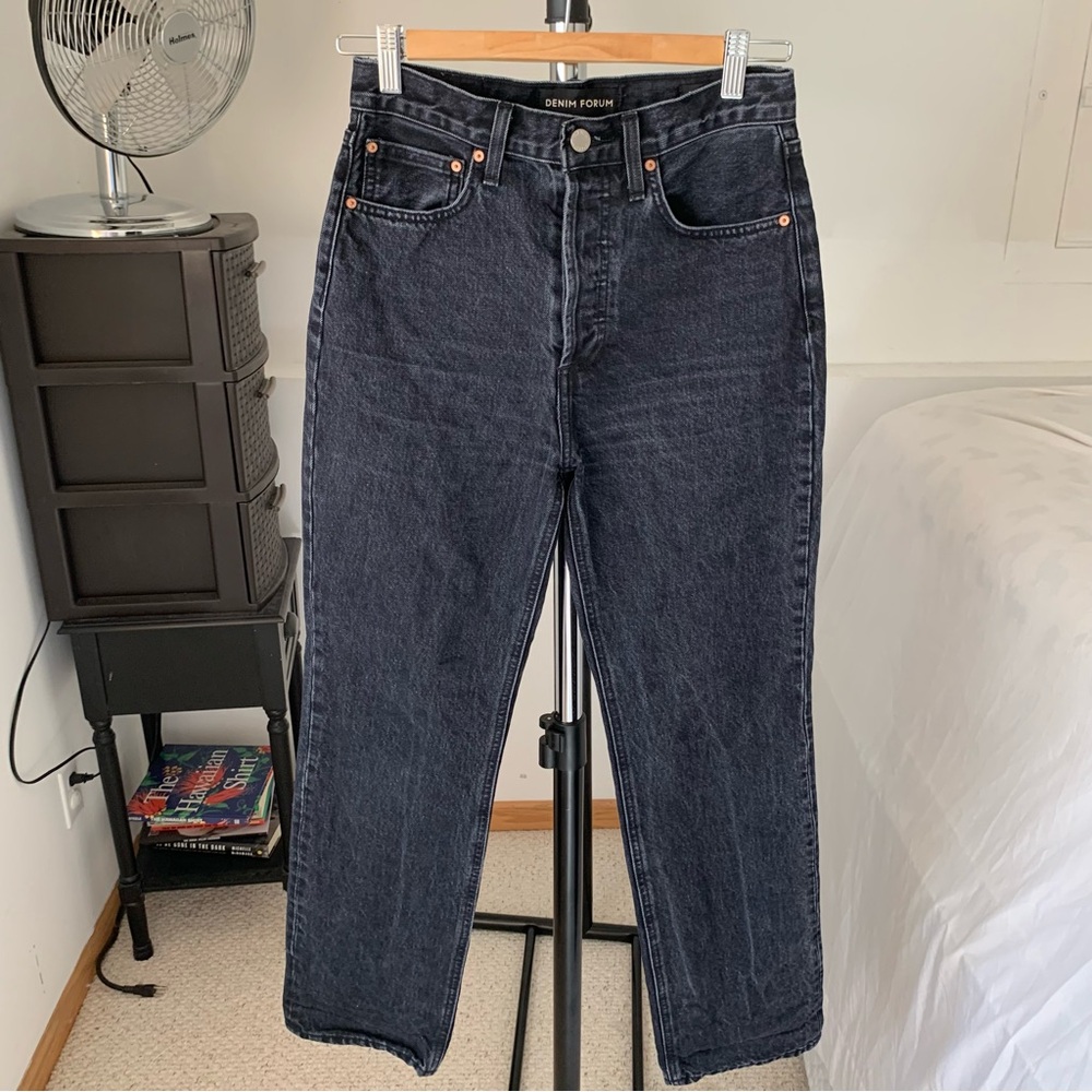 Aritzia Denim Forum The Joni High Rise Loose Jean Black 24